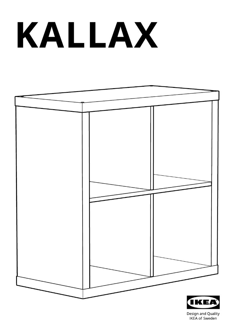 Page 1 of the manual User Manual Ikea KALLAX 004.779.31