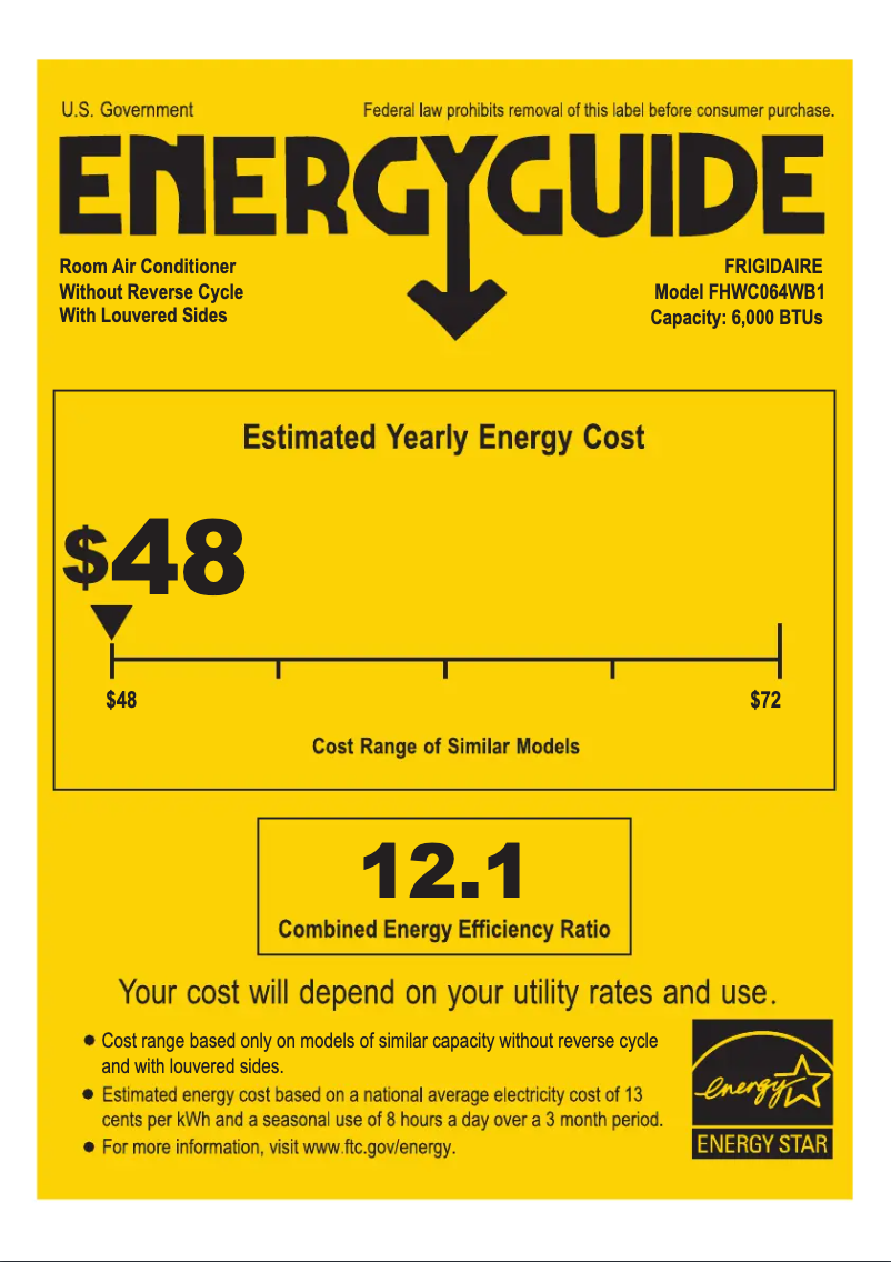 First page image of the manual for FHWC064WB1