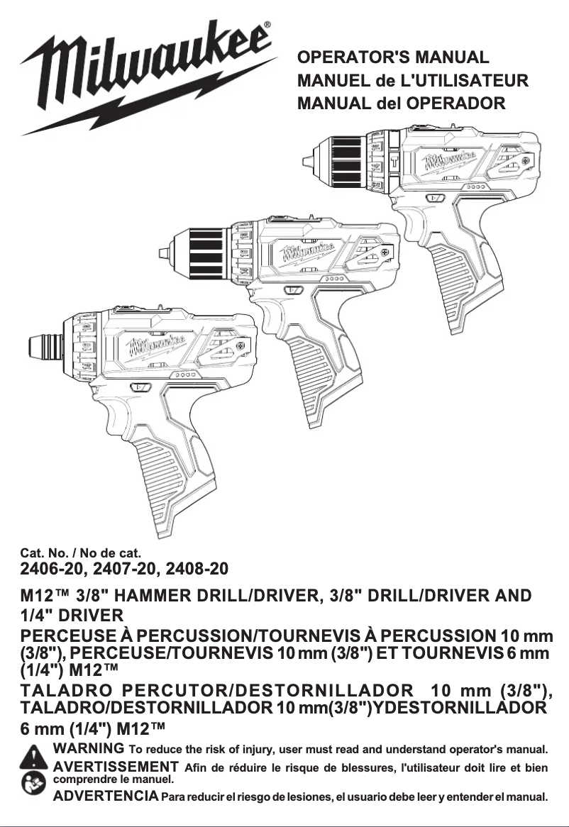 First page image of the manual for M12 2406-22