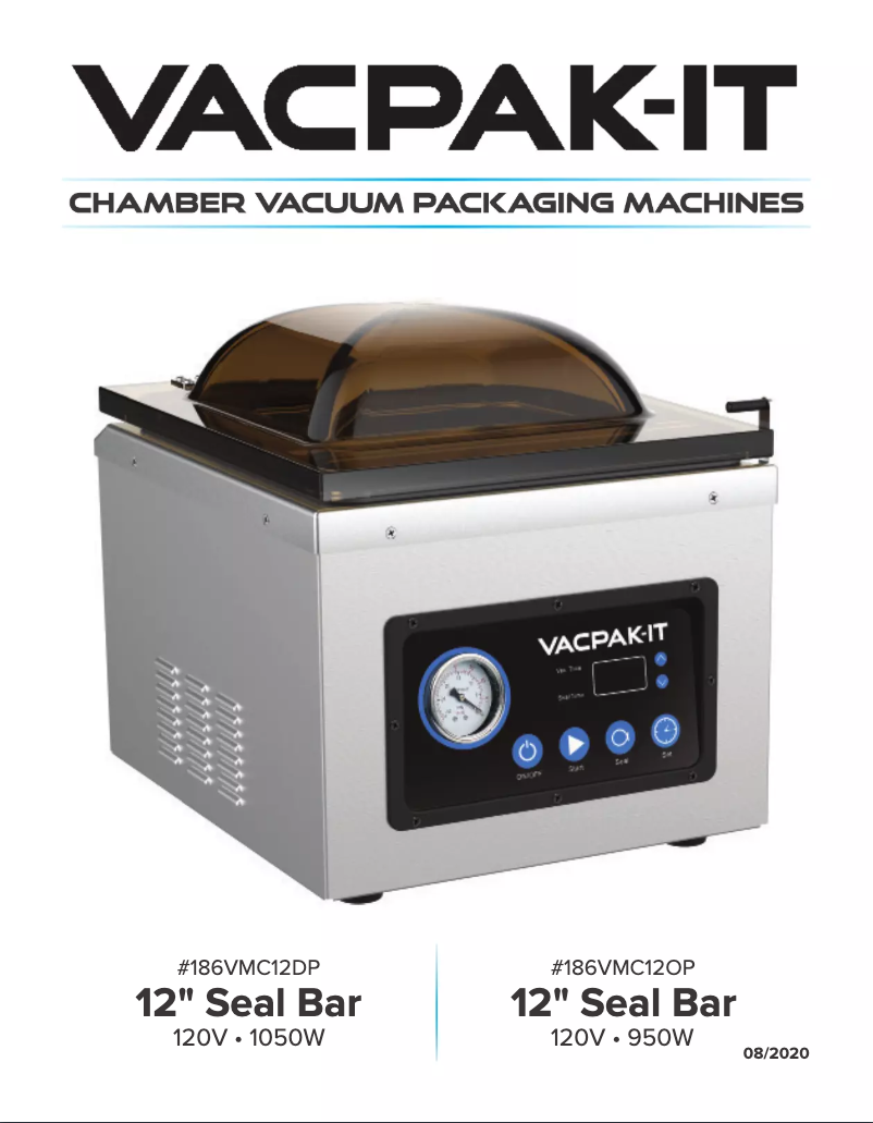 Page 1 of the manual User Manual VacPak-It VMC12DP