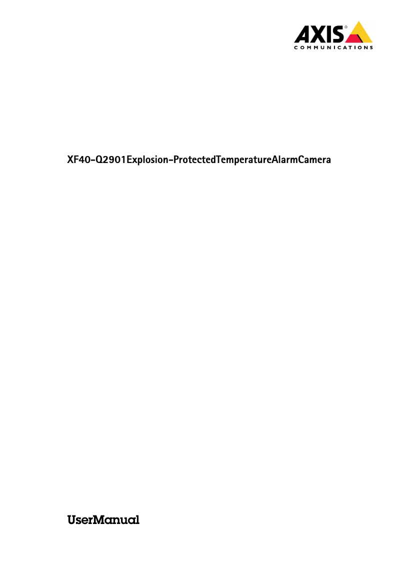 First page image of the manual for XF40-Q2901