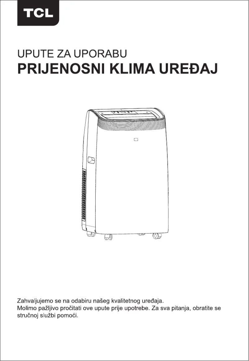 Page 1 of the manual User Manual TCL TAC-09CPB/NZWHE