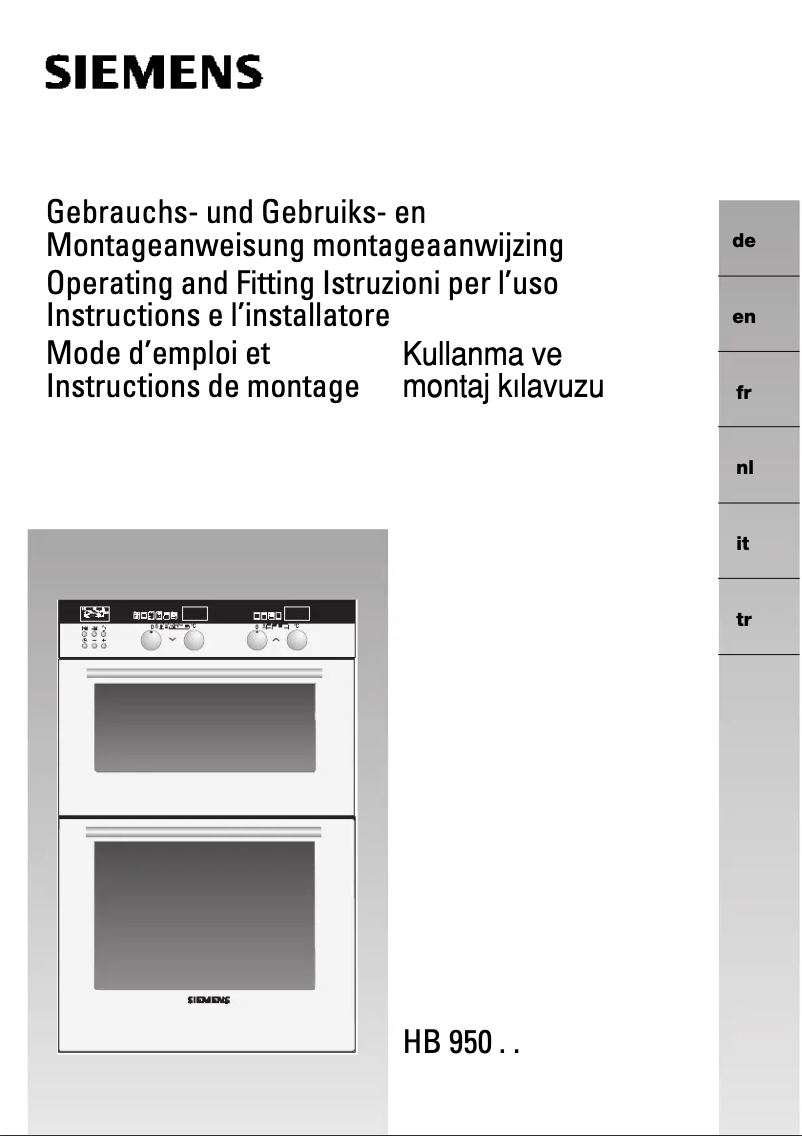 First page image of the manual for HB95050