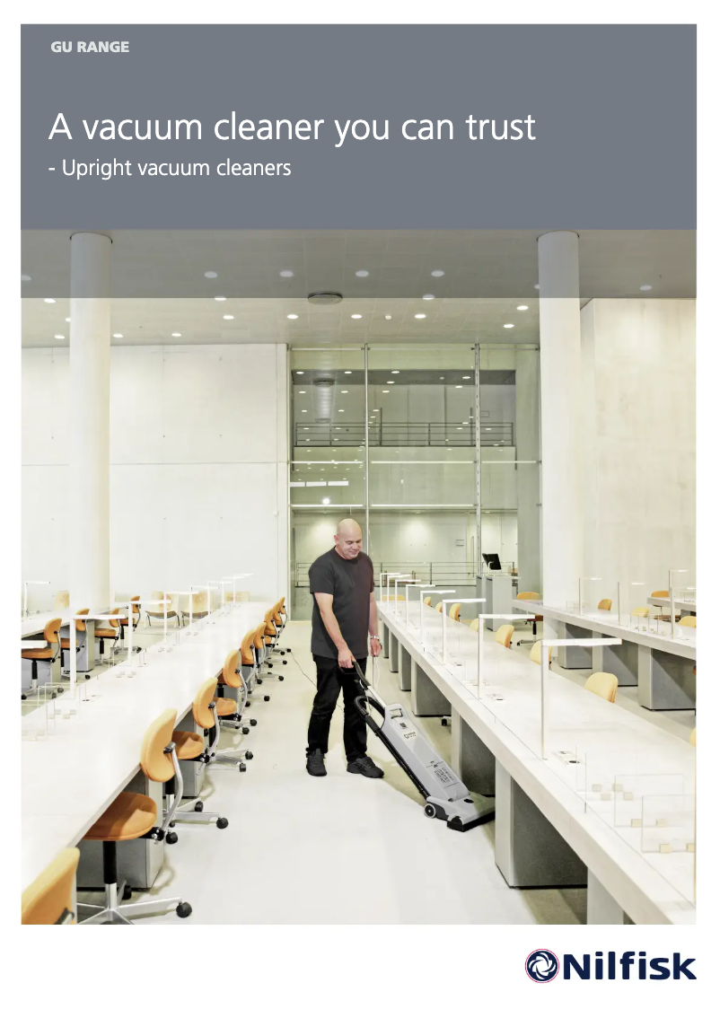 Page 1 of the manual Brochure Nilfisk GU 355