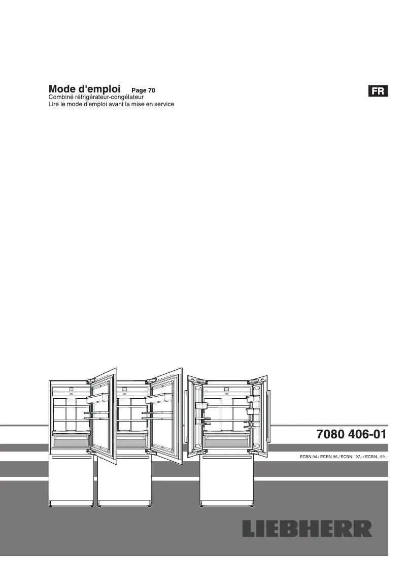 Page 1 of the manual User Manual Liebherr ECBNdi 9970