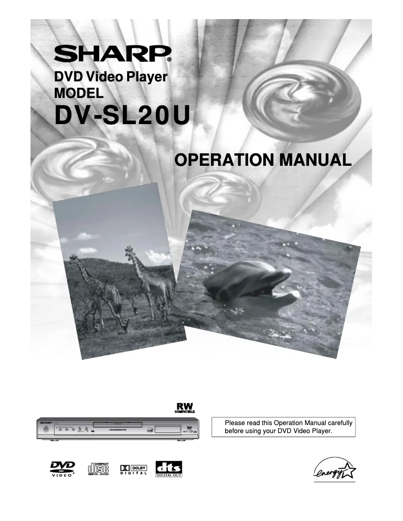 Page 1 of the manual User Manual Sharp DV-SL20U