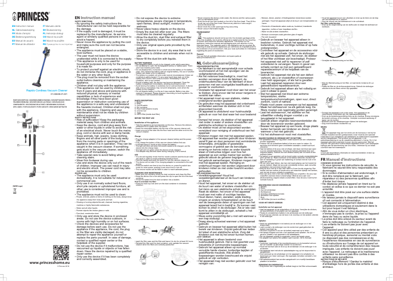 Page 1 of the manual User Manual Princess Rapido 339490