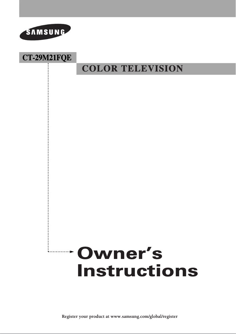 Page 1 of the manual User Manual Samsung CT-29M21FQ