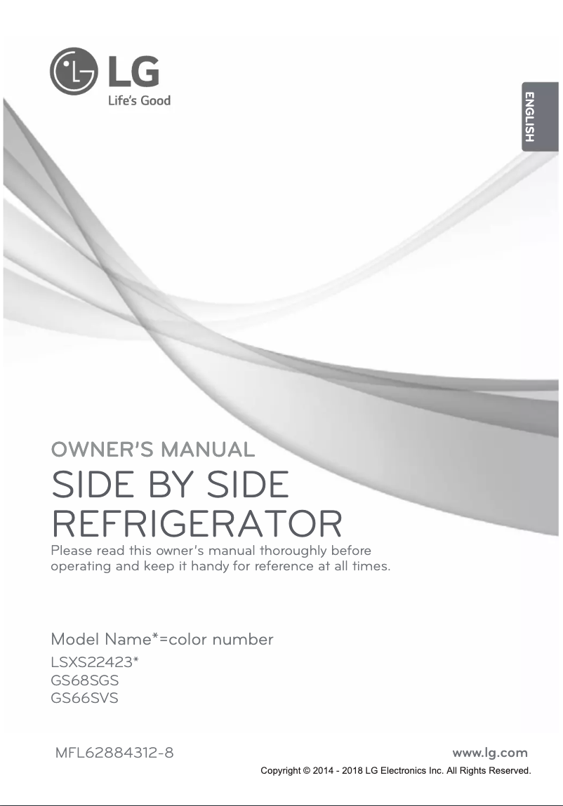 Page 1 of the manual User Manual LG LSXS22423S