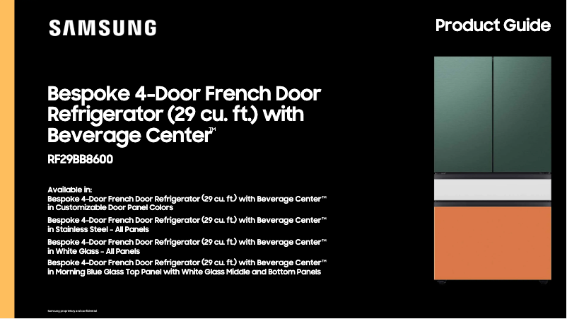 Page 1 of the manual Brochure Samsung RF29BB8600AP