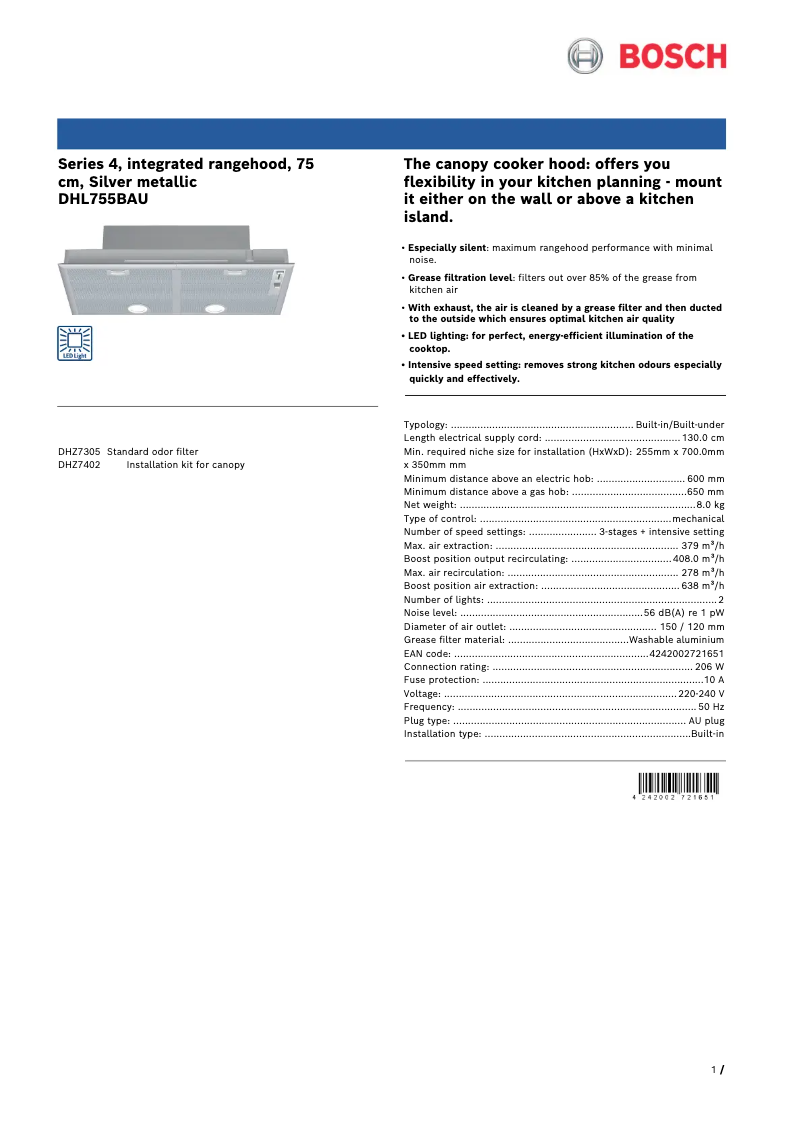 First page image of the manual for DHL755BAU