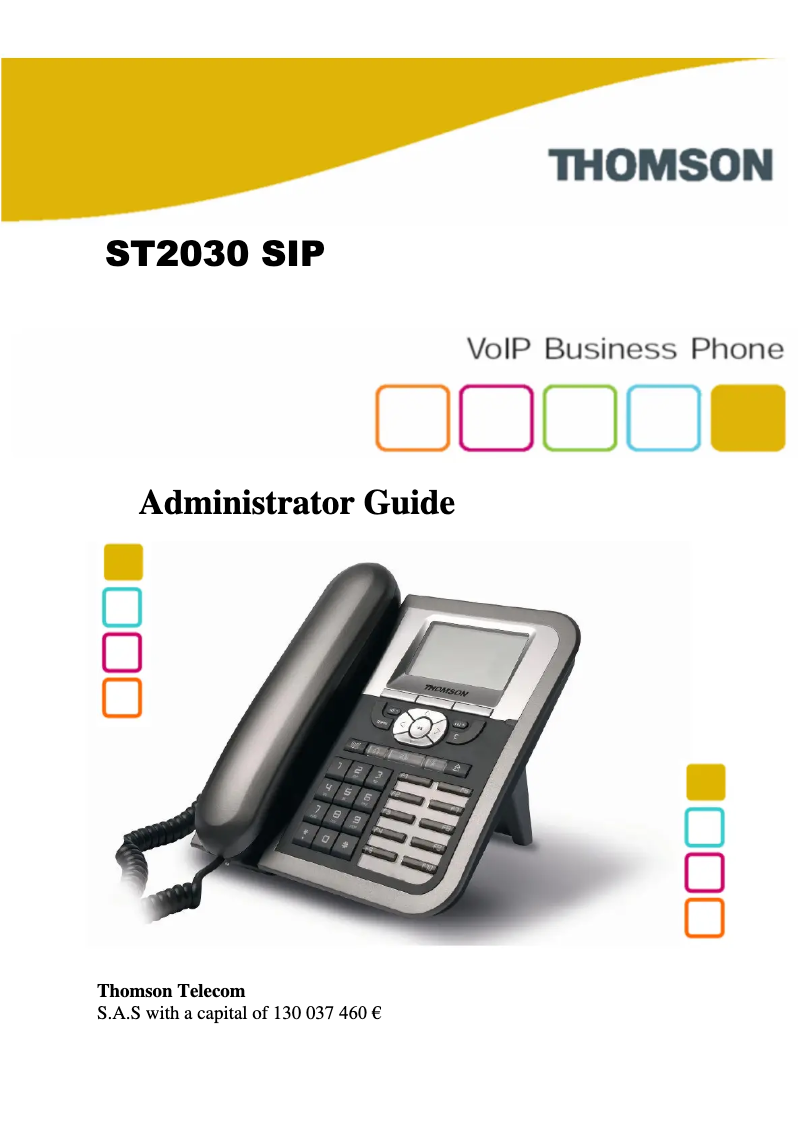 First page image of the manual for ST2030