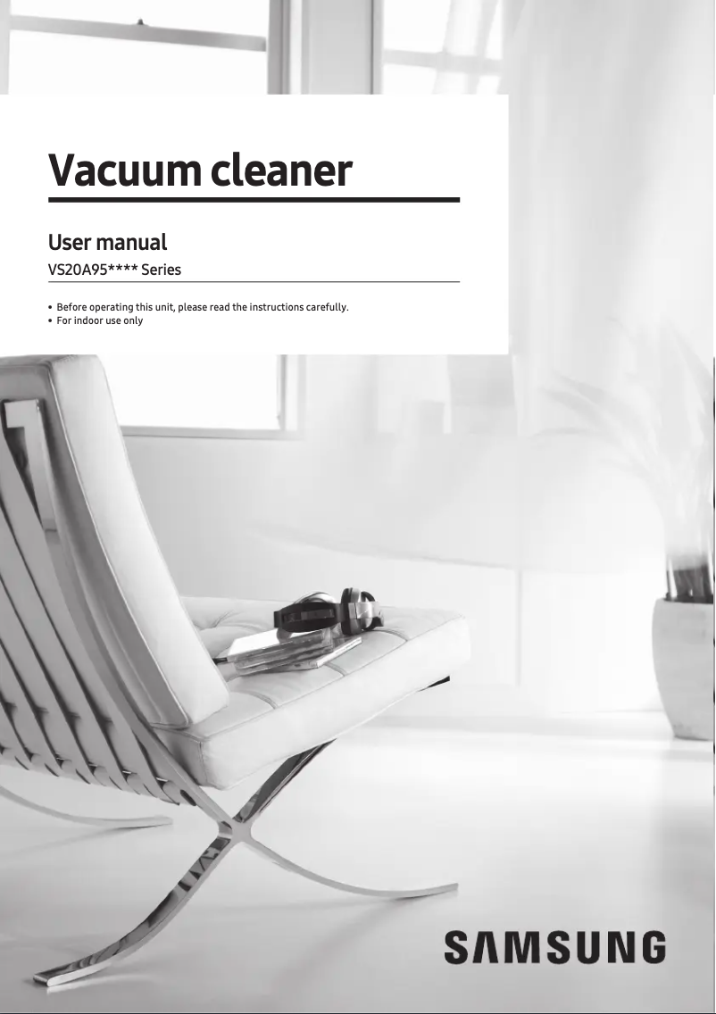 First page image of the manual for VS20A95993N