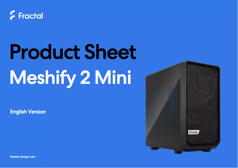Page 1 de la notice Fiche technique Fractal Design Meshify 2 Mini