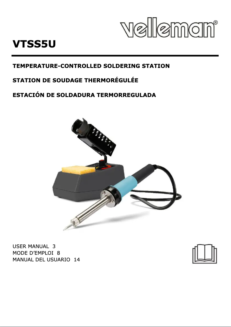 First page image of the manual for VTSS5U