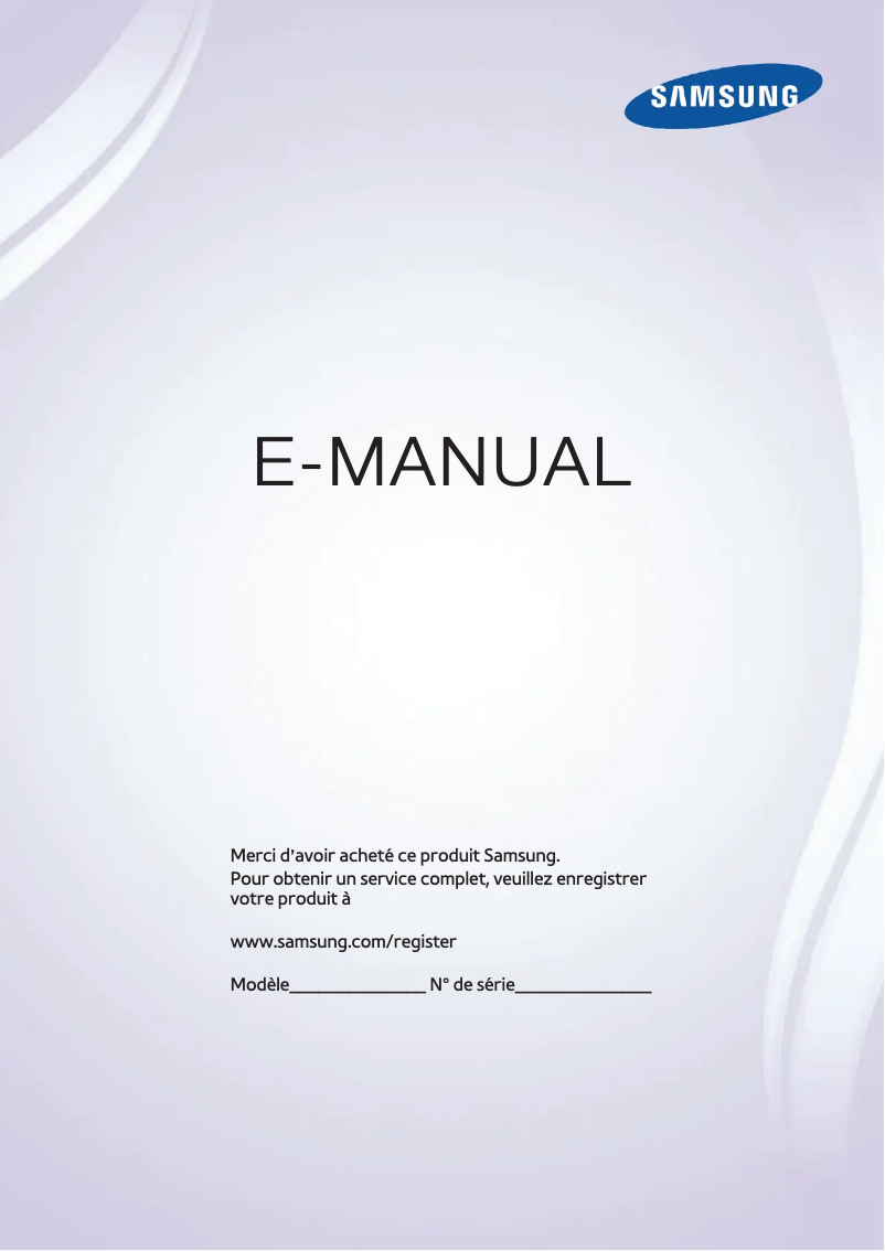 First page image of the manual for UN46F7500AF