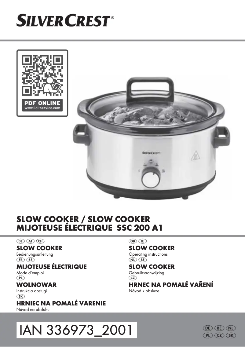Page 1 of the manual User Manual SilverCrest SSC 200 A1