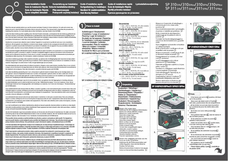 Page 1 of the manual User Manual Ricoh SP 311DNw