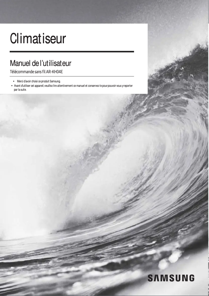 Page 1 of the manual User Manual Samsung AR-KH04E