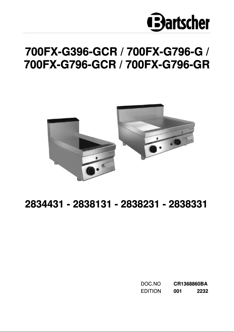 First page image of the manual for 700FX-G396-GCR
