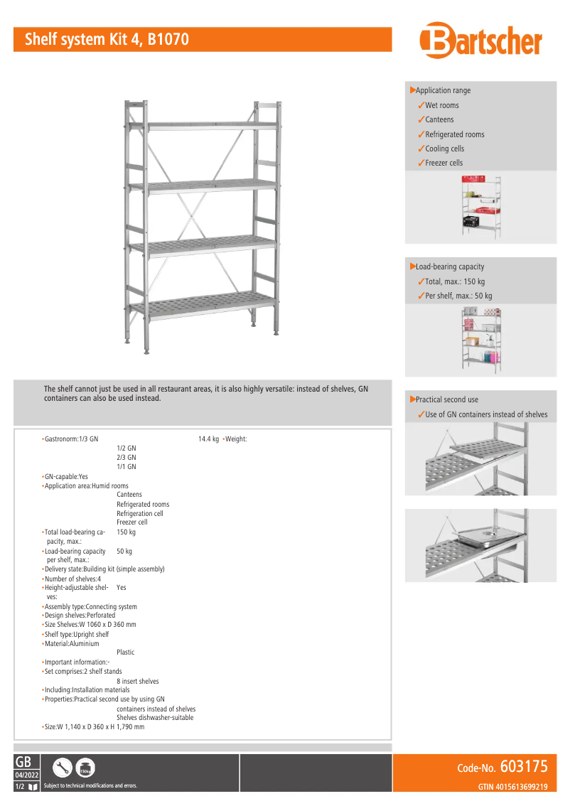 First page image of the manual for 603175