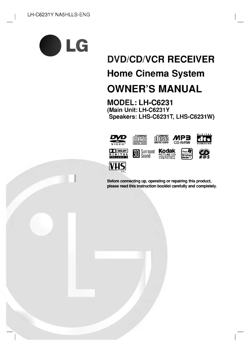 First page image of the manual for LH-C6231Y