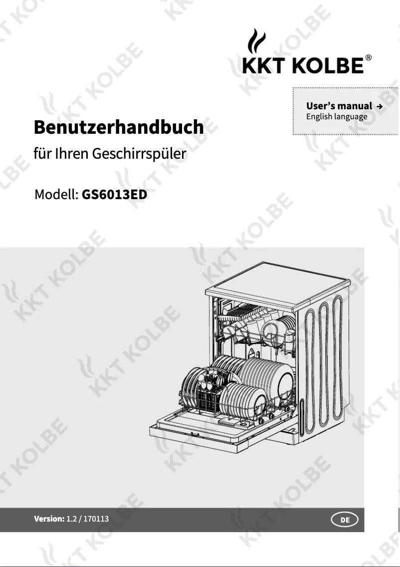 Page 1 of the manual User Manual KKT Kolbe GS6013ED