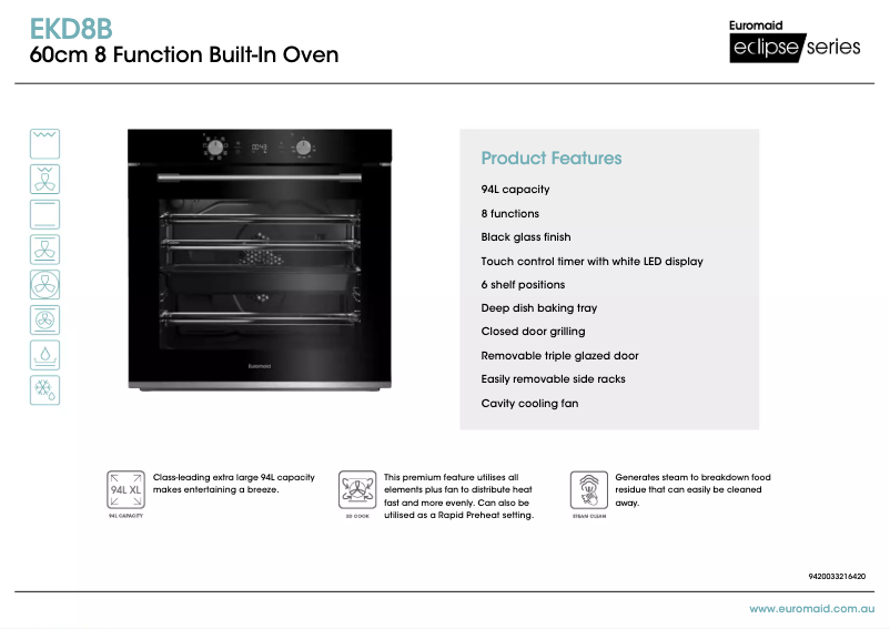 First page image of the manual for EKD8B