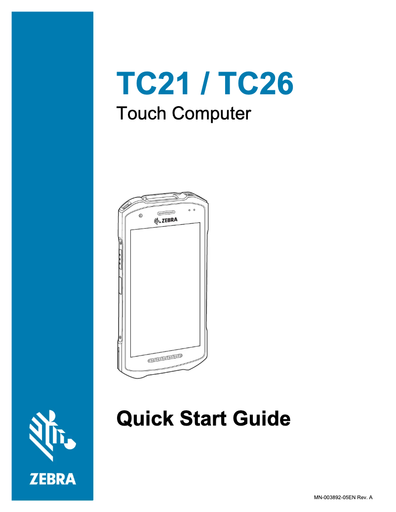 First page image of the manual for TC26