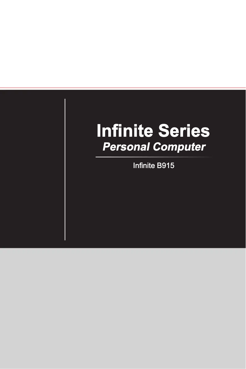 First page image of the manual for Infinite 8RC-257EU