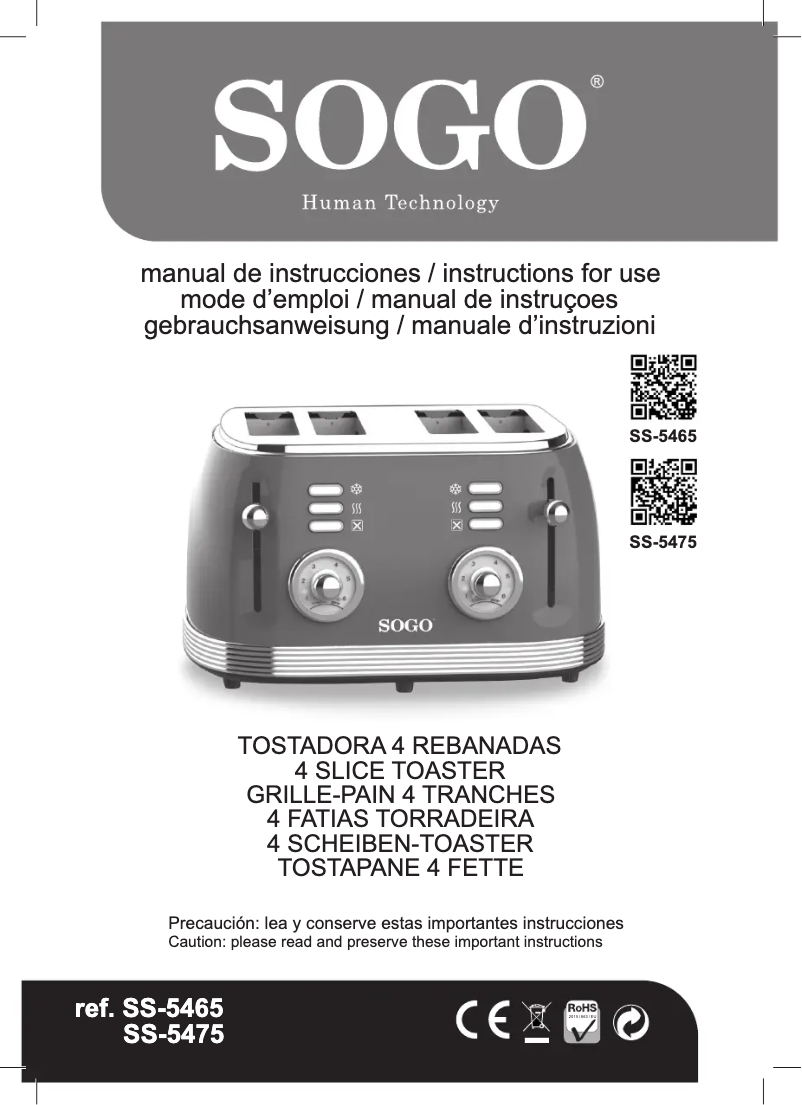 Page 1 of the manual User Manual Sogo SS-5465