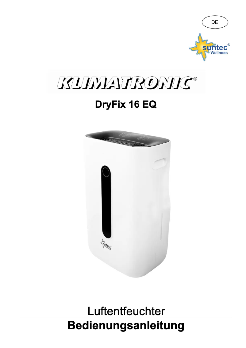 First page image of the manual for DryFix 16 EQ