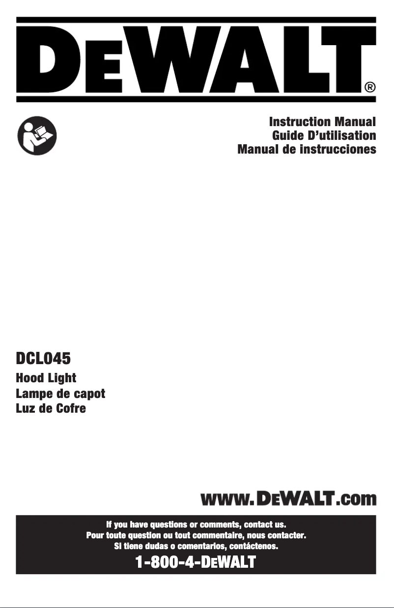 Page 1 of the manual User Manual Black & Decker DCL045