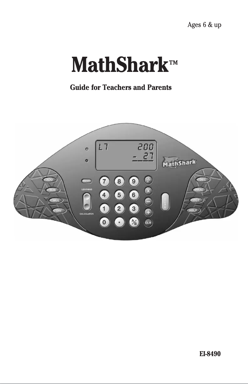 First page image of the manual for MathShark