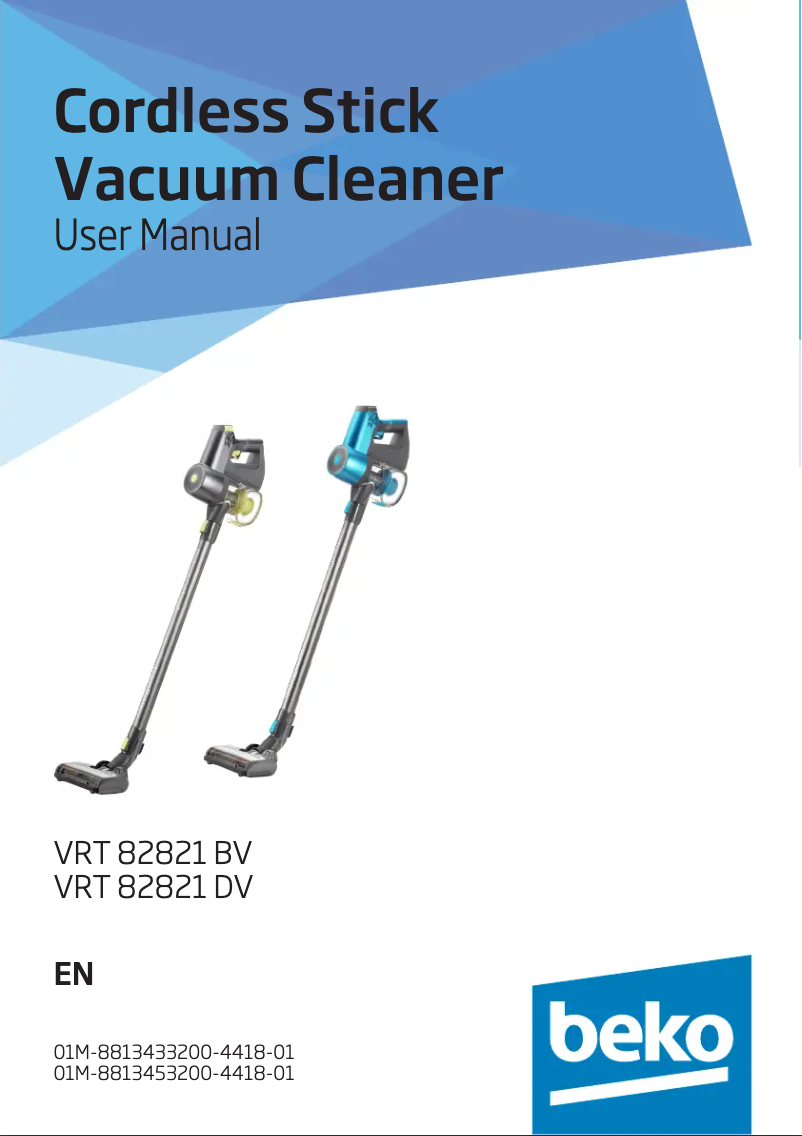 First page image of the manual for VRT82821B