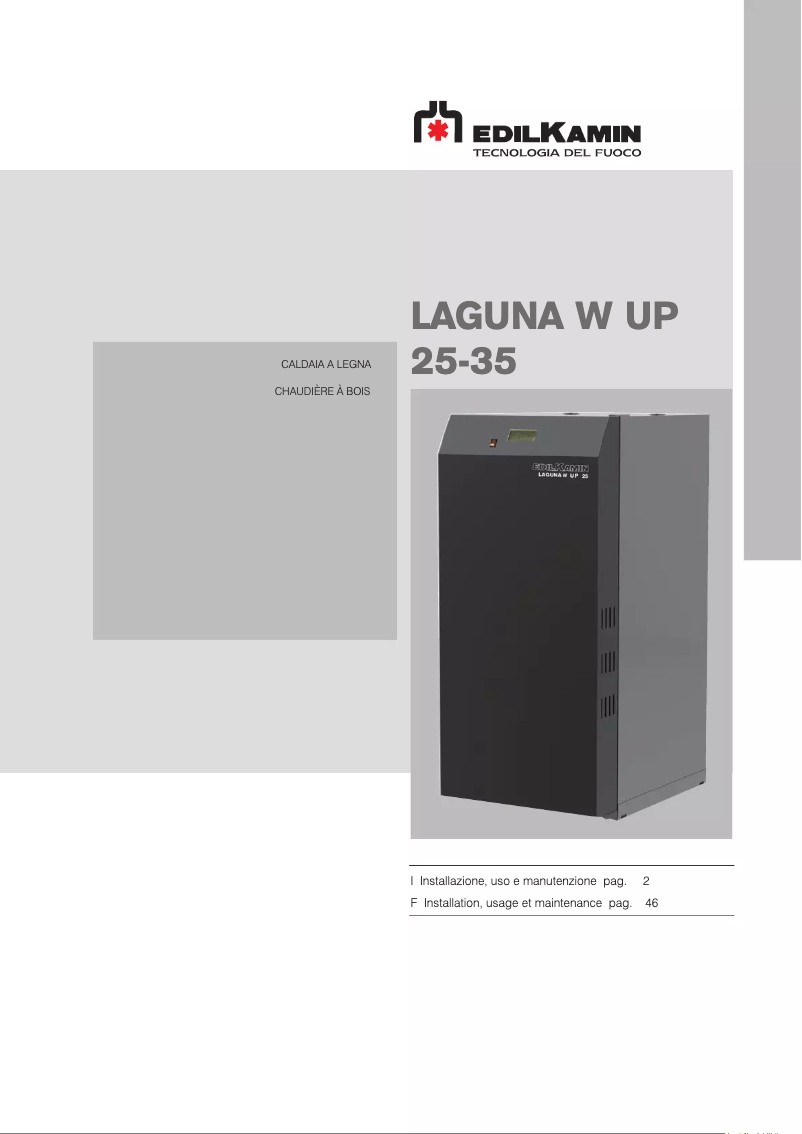 First page image of the manual for LAGUNA W UP