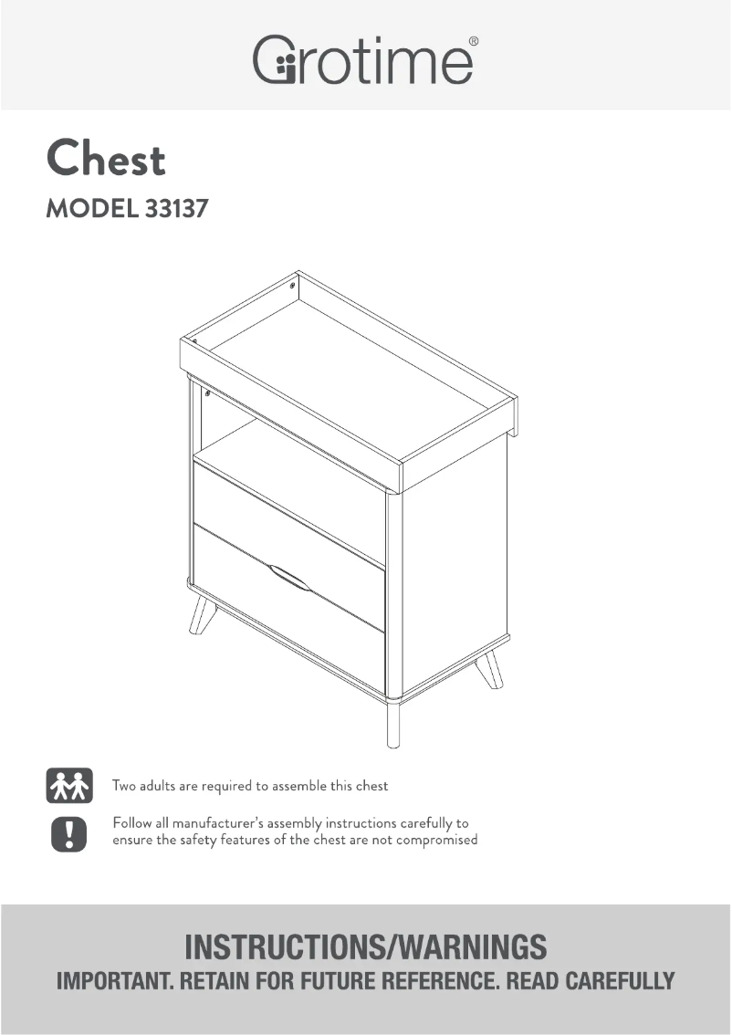 First page image of the manual for Linden Cot