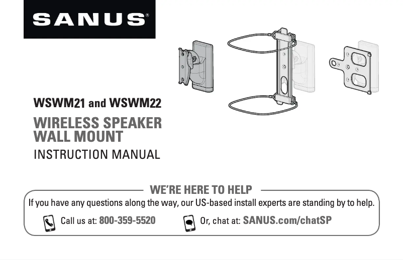Page 1 of the manual User Manual Sanus WSWM22