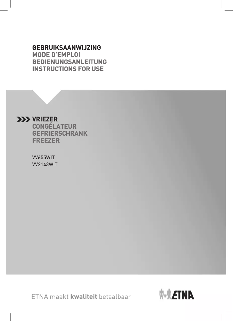 Page 1 of the manual User Manual Etna VV655WIT