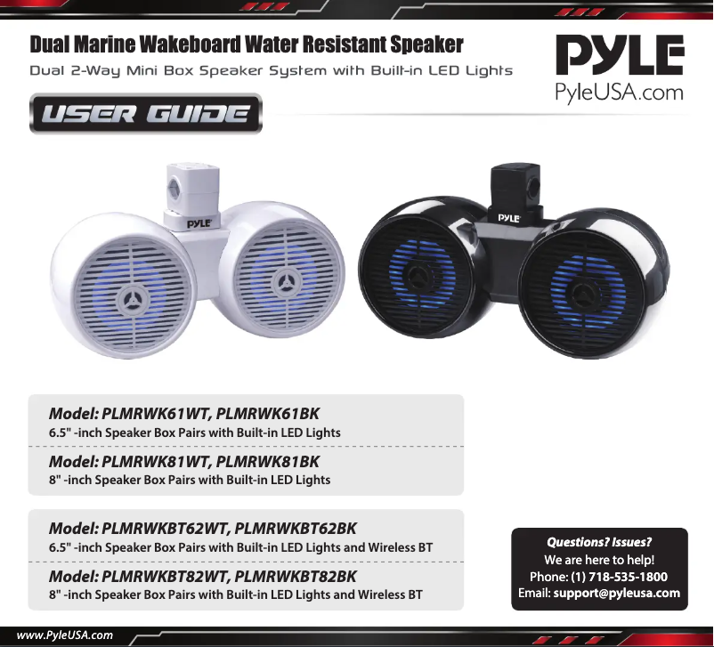 First page image of the manual for PLMRWKBT62WT