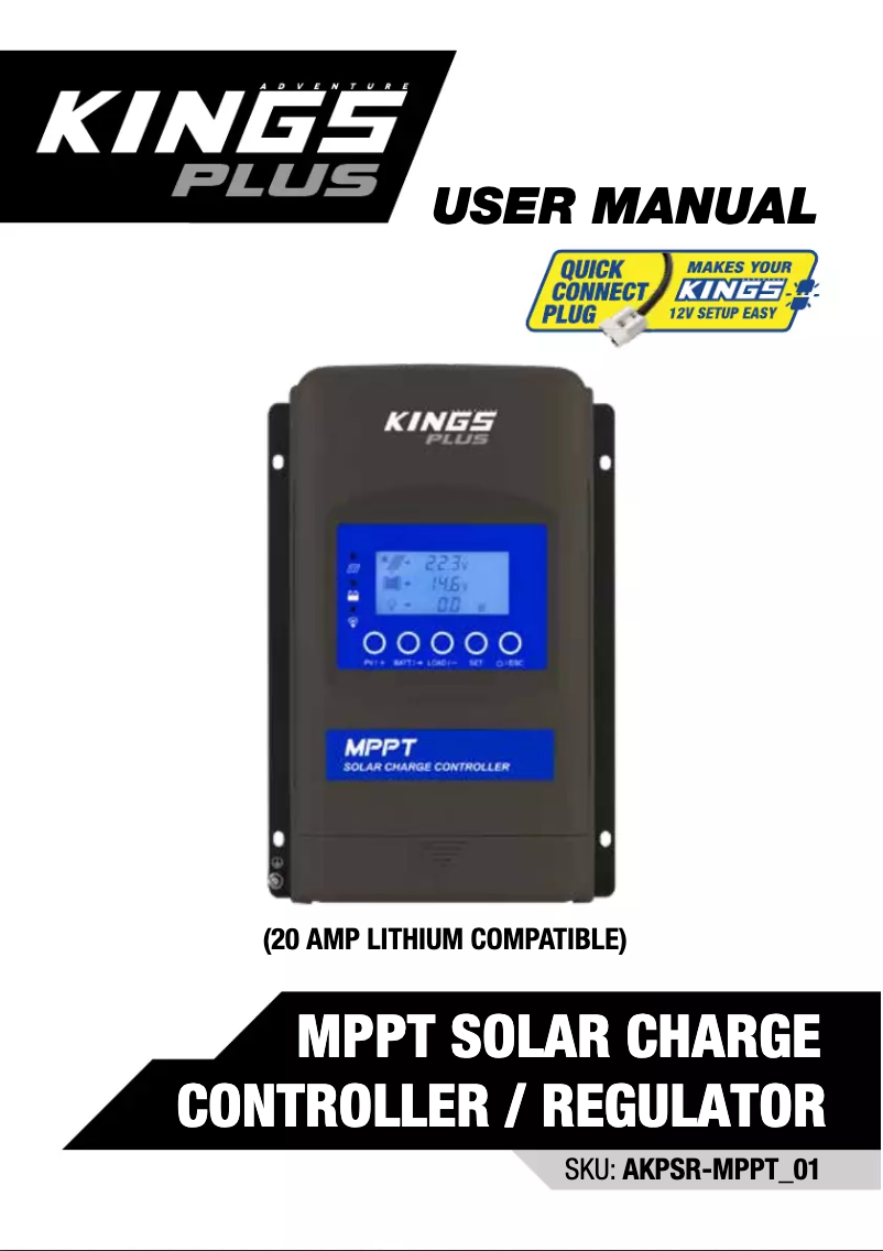 First page image of the manual for Plus AKPSR-MPPT_01