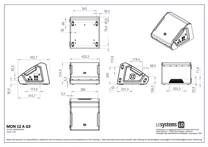 First page image of the manual for MON 12 A G3