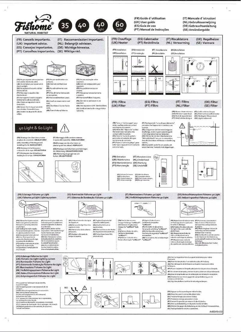 Page 1 of the manual User Manual Fishome 60 Light