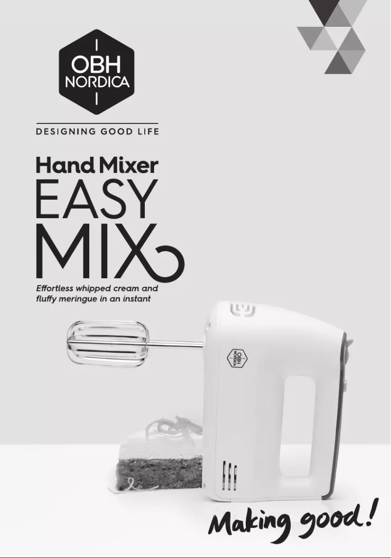 First page image of the manual for Easy Mix 6789