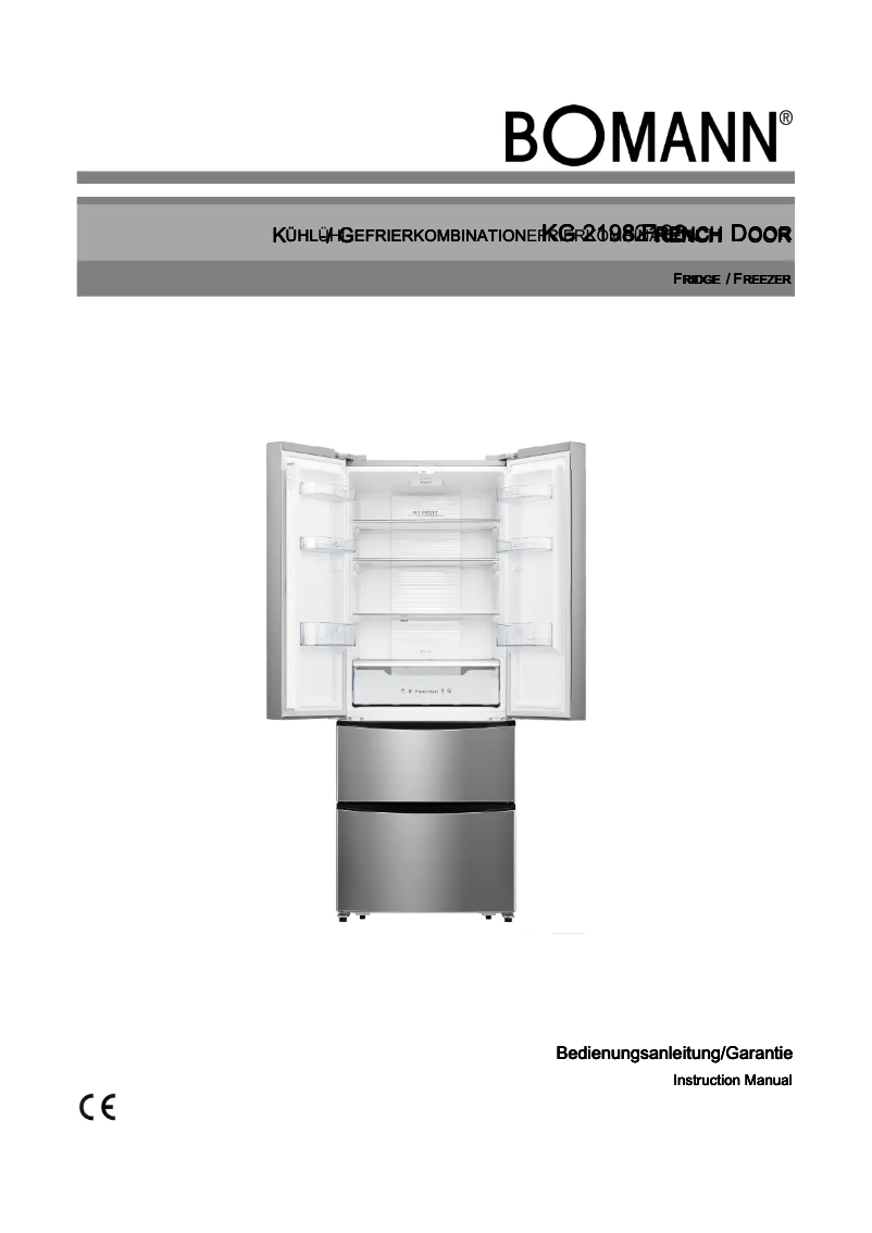 First page image of the manual for KG 2198