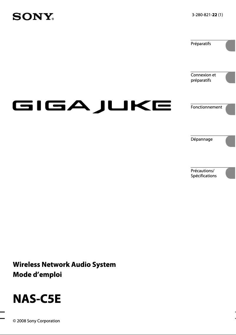 First page image of the manual for Giga Juke NAS-C5E