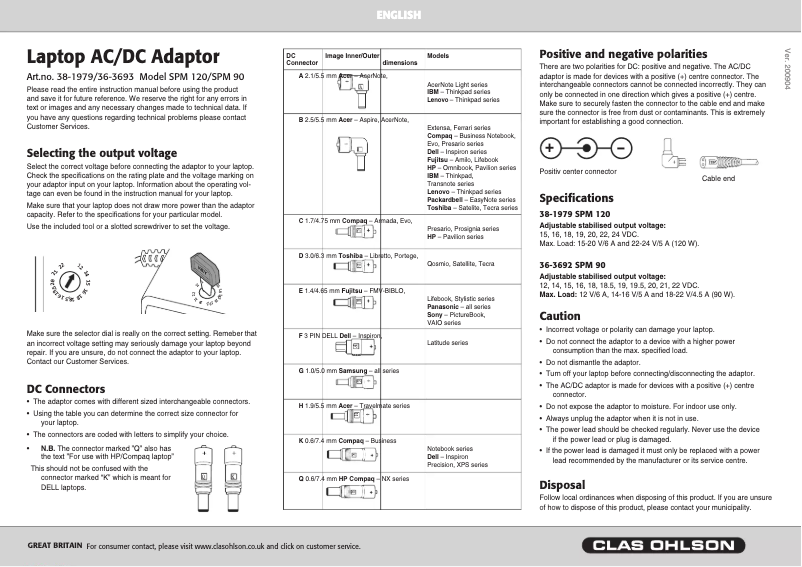 Page 1 of the manual User Manual Vanson SPM 120