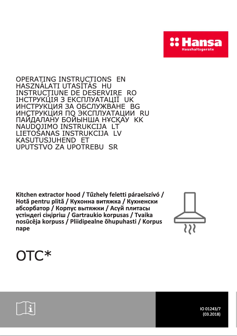 Page 1 of the manual User Manual Hansa OTC6223BGH