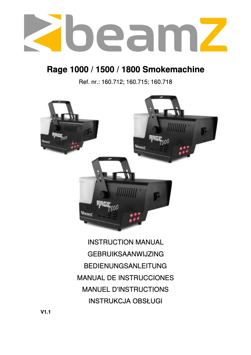 First page image of the manual for Rage 1800LED