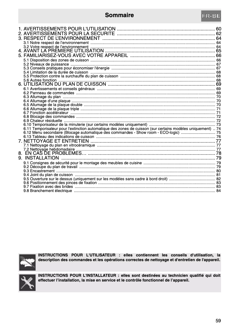 Page 1 of the manual User Manual Smeg SE2772CX2